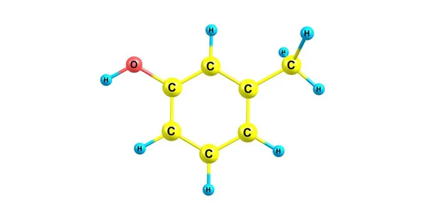 Meta Cresol Metilfenol Compuesto Orgánico Con Fórmula Ch3C6H4Oh Líquido Incoloro — Foto de Stock