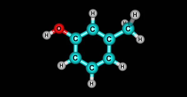 Meta Krezolu Lub Metylofenol Jest Związkiem Organicznym Formuły Ch3C6H4Oh Jest — Zdjęcie stockowe