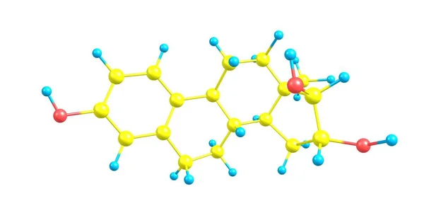 雌三醇和或 也拼写 Oestriol 是类固醇 弱雌激素 和未成年女性性激素 — 图库照片