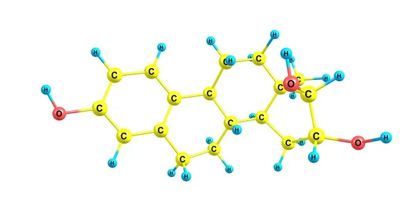 Estriol Également Orthographié Oestriol Est Stéroïde Oestrogène Faible Une Hormone — Photo