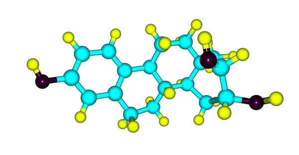 Estriol Oestriol 스테로이드 에스트로겐과 사소한 호르몬 일러스트 — 스톡 사진