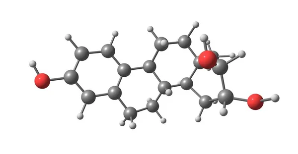 雌三醇和或 也拼写 Oestriol 是类固醇 弱雌激素 和未成年女性性激素 — 图库照片