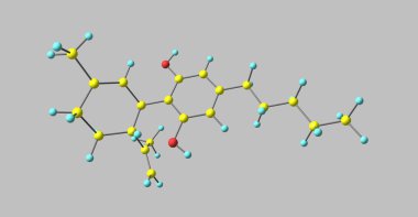 Cannabidiol veya Cbd olduğunu doğal olarak meydana gelen bir cannabinoid kurucu esrar. 1940 yılında keşfedilmiştir. 3D çizim