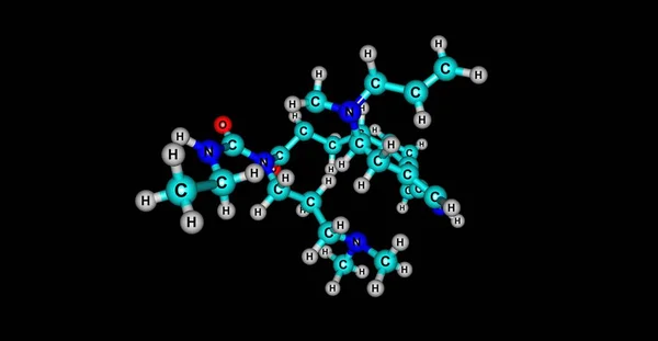 Cabergoline Bir Ergot Türevi Güçlü Dopamin Reseptör Agonist Haritasında Reseptörleri — Stok fotoğraf