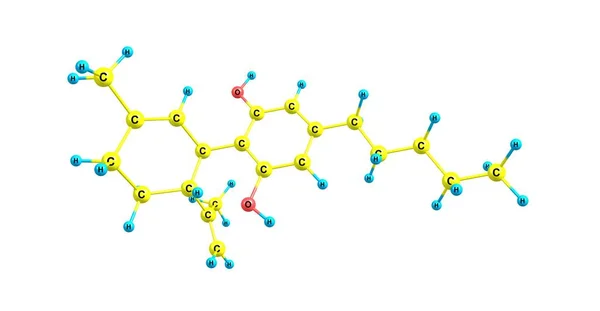Cannabidiol Cbd Cannabinoide Natural Constituyente Del Cannabis Fue Descubierto 1940 — Foto de Stock