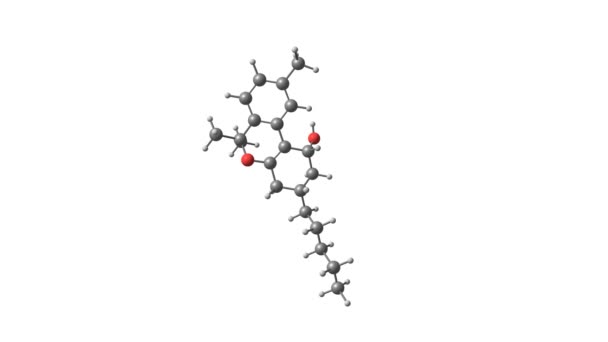 Molécula Tetrahidrocannabinol Giratoria — Vídeos de Stock