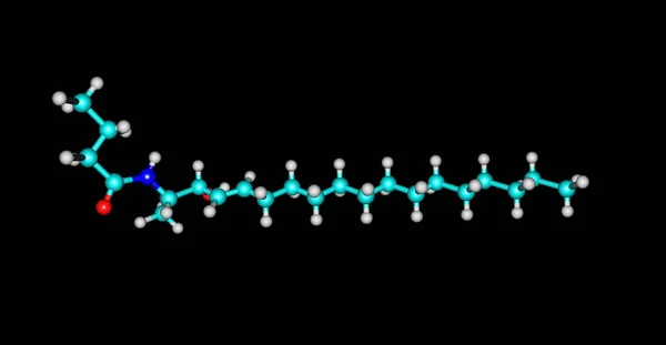 Ceramider Familj Vaxartad Lipid Molekyler Ceramide Molekyl Som Består Sfingosin — Stockfoto