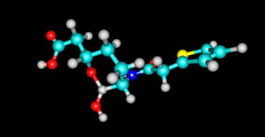 Vaborbactam bir sigara-beta-laktam beta-lactamase inhibitörü olduğunu. 3D çizim