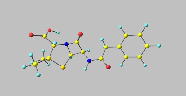 ベンジル ペニシリン 数の細菌感染症の治療に使われる抗生物質 球菌性咽頭炎 ジフテリア ガス壊疽 レプトスピラ症 イラストレーション — ストック写真