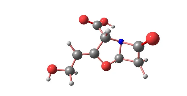 Ácido Clavulánico Inhibidor Competitivo Beta Lactamasa Ilustración — Foto de Stock