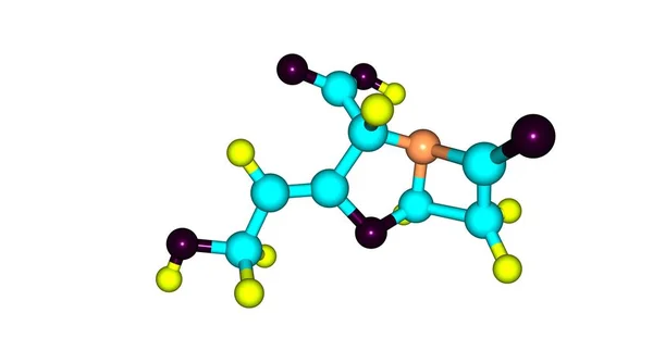 クラブラン酸は ラクタマーゼの競争力阻害剤です イラストレーション — ストック写真