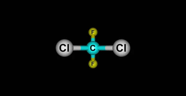 Dichlorodifluoromethane Freon Colorless Gas Used Refrigerant Aerosol Spray Propellant Illustration — Stock Photo, Image