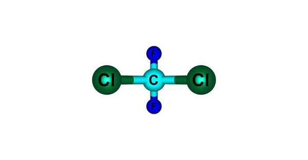 Diclorodifluorometano Freon Gas Incoloro Utilizado Como Refrigerante Propulsor Aerosol Ilustración — Foto de Stock