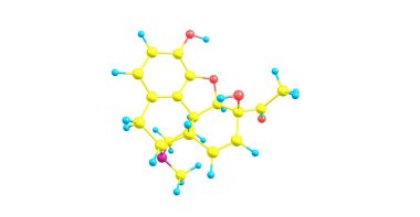 6-mililitrede eroin üç aktif metabolitleri biridir, bir sonraki morfin ve daha az aktif 3-mililitrede. 3D çizim