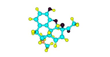 6-mililitrede eroin üç aktif metabolitleri biridir, bir sonraki morfin ve daha az aktif 3-mililitrede. 3D çizim