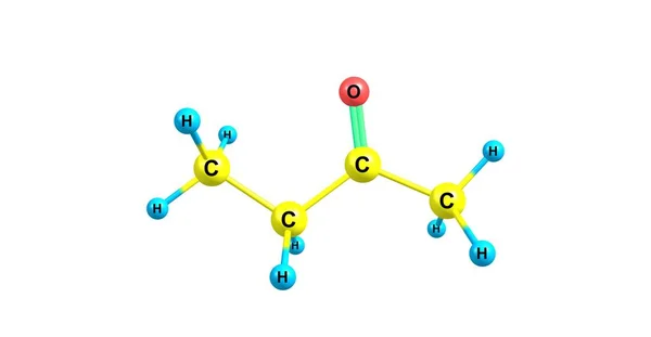 ブタノンまたはメチルエチルケトンは Ch3Cch2Ch3 式で有機化合物です この無色の液体ケトンがシャープ 甘い匂いです イラストレーション — ストック写真