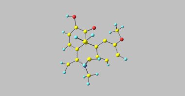 Dihydrocodeine orta şiddetli ağrısı, şiddetli dispne, tedavisi ve öksürük için bir alternatif veya kodein adjunct olarak kullanılan bir opioid analjezik olduğunu. 3D çizim