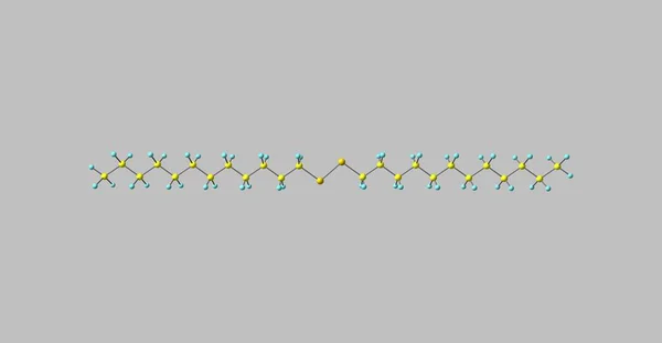 Molécula Aislada Didodecilo Disulfuro Sobre Blanco Ilustración —  Fotos de Stock