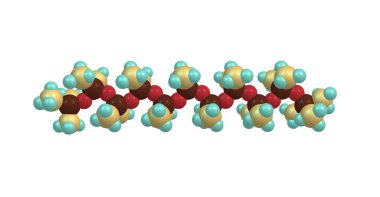 Tetramethydisiloxane renksiz bir sıvıdır. Benzen ve düşük moleküler ağırlıklı hidrokarbonlar çözünür. 3D çizim