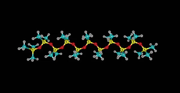 Tetramethydisiloxane 無色の液体です 低分子重量の炭化水素 ベンゼンに可溶 イラストレーション — ストック写真