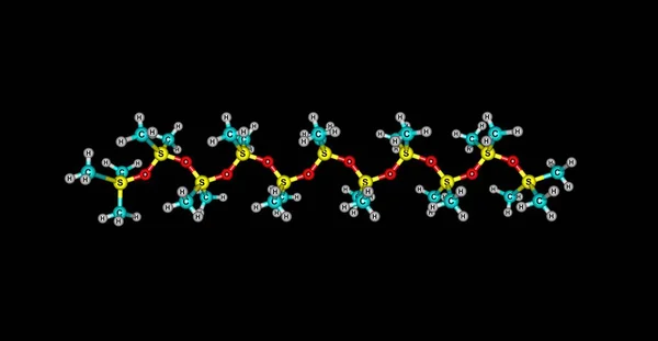 Tetramethydisiloxane는 분자량 탄화수소 벤젠에 일러스트 — 스톡 사진