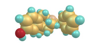 Levophenacylmorphan bir opioid agonist davranan bir morphinan türevidir. 3D çizim