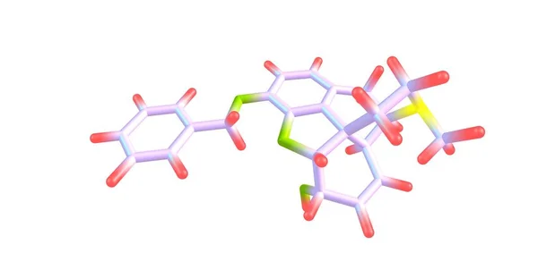Benzylmorphine는 코데인 분자에 그룹을 일러스트 — 스톡 사진