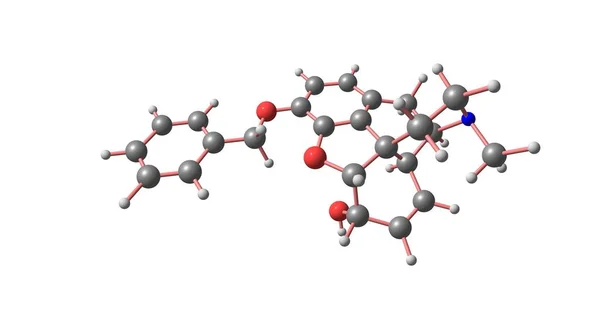 Benzylmorphine는 코데인 분자에 그룹을 일러스트 — 스톡 사진