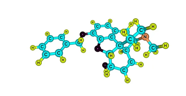 Benzylmorphine Ressemble Beaucoup Codéine Contenant Groupe Benzyle Attaché Molécule Morphine — Photo