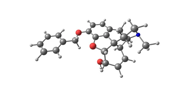 Benzylmorphine Morfin Molekülüne Bağlı Bir Benzil Grubu Içeren Kodein Gibi — Stok fotoğraf