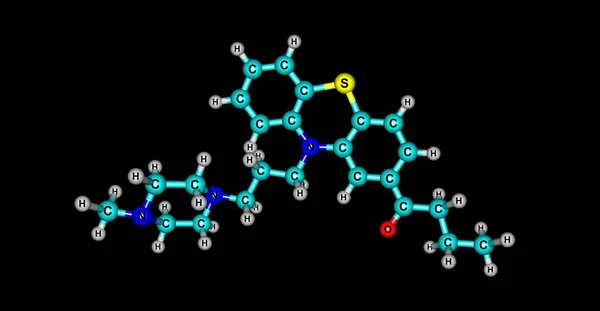 Butaperazine Typiska Antipsykotika Klassen Fenotiazin Illustration — Stockfoto