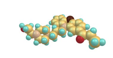 Carfenazine bir antipsikotik ve sakinleştirici phenothiazine grubunun olduğunu. 3D çizim