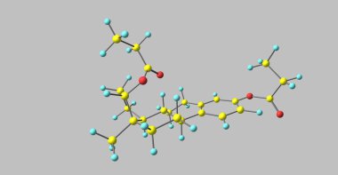 Estradiol dipropionate Amerika Birleşik Devletleri'nde kullanılan bir östrojen ilaçtır. O kas içine enjeksiyon tarafından verilir. 3D çizim