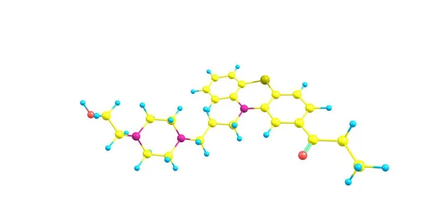 Carfenazine는 정신병 치료약 Phenothiazine 그룹의 안정제 일러스트 — 스톡 사진