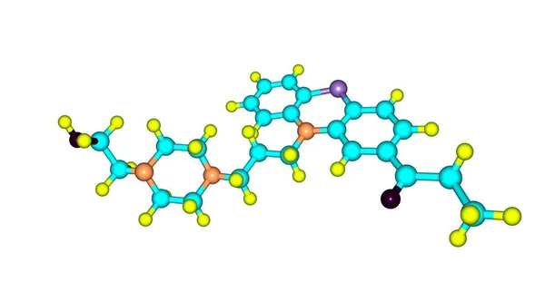 Carfenazine は抗精神病薬 フェノチアジン系精神安定剤です イラストレーション — ストック写真