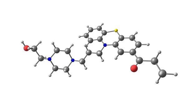 Carfenazine Ett Antipsykotiskt Läkemedel Och Lugnande Medel Gruppen Fenotiazin Illustration — Stockfoto
