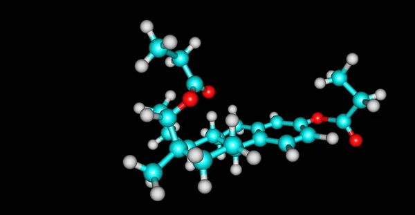 ジプロピオン酸エストラジ オールは アメリカ合衆国で使用されているエストロゲン薬です それは 筋肉への注入によって与えられます イラストレーション — ストック写真
