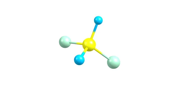 Estructura molecular de diclorometano aislada en blanco — Foto de Stock