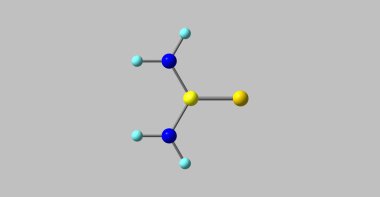 Gri izole Tioüre moleküler yapısı