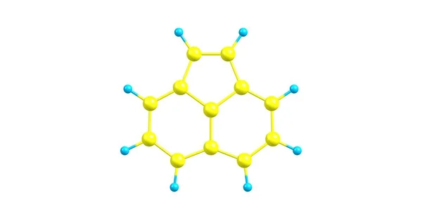 Acenaphthylene molekulární struktura izolované na bílém — Stock fotografie