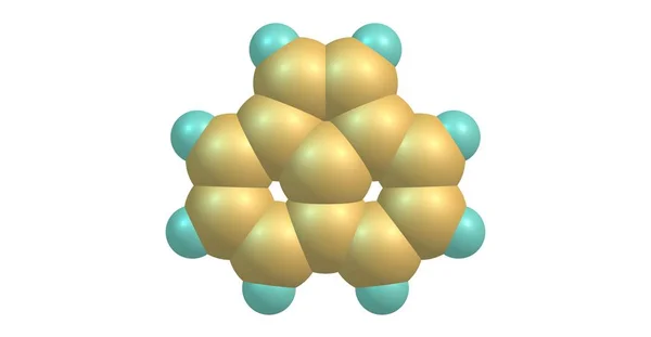 Acenaphthylene 분자 구조 흰색 절연 — 스톡 사진