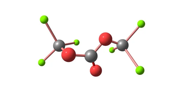 Moleculaire structuur Trifosgeen geïsoleerd op wit — Stockfoto