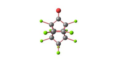 Beyaz üzerinde izole edilen kepone moleküler yapısı