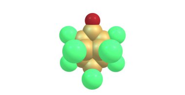 Beyaz üzerinde izole edilen kepone moleküler yapısı