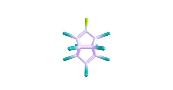 Estructura molecular de Kepone aislada en blanco — Foto de Stock