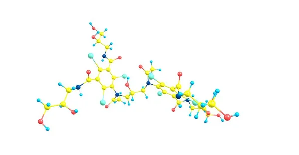 Iodixanol molecular structure isolated on white — Stock Photo, Image