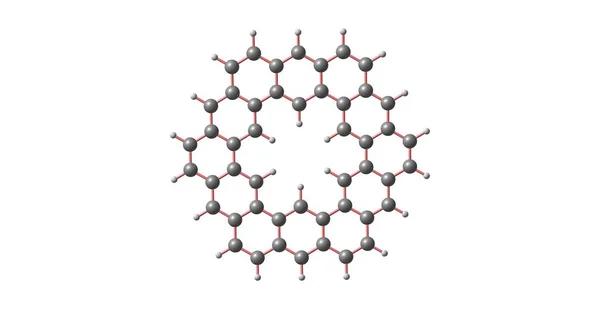 Kekulene moleculaire structuur geïsoleerd op wit — Stockfoto