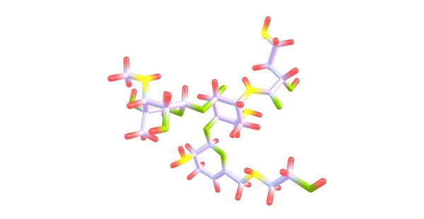 Plazomicine antibioticum moleculaire structuur geïsoleerd op wit — Stockfoto