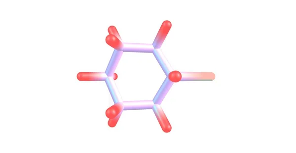 白で単離されたブロモシクロヘキサン分子構造 — ストック写真