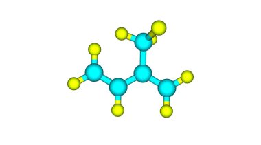 Gliserol moleküler yapısı beyaz izole